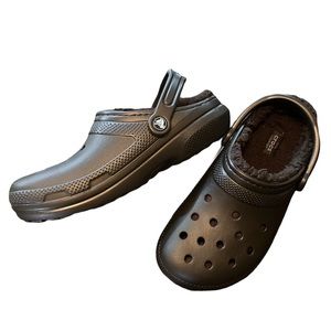 Lined Black Crocs